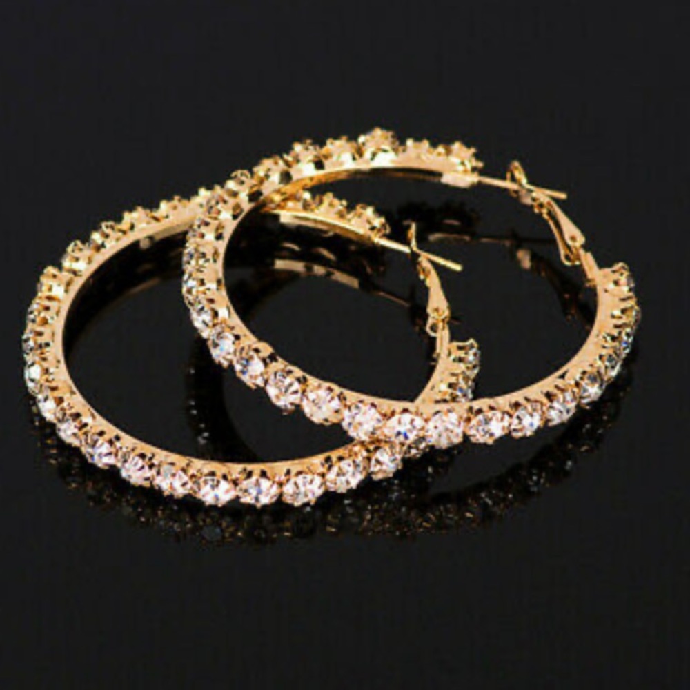 NEW 18k gold plated hoop earrings - Picture 1 of 5